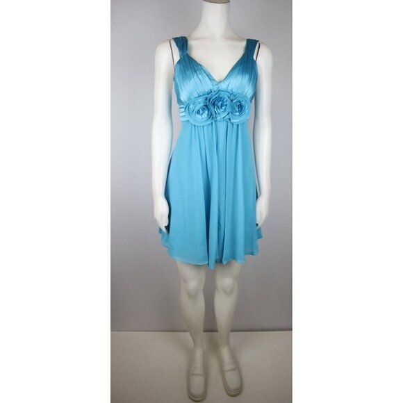 BARI JAY DRESS - WOMEN'S TURQUOISE BLUE PARTY COCKTAIL DRESS - SIZE 00 - Picture 2 of 14